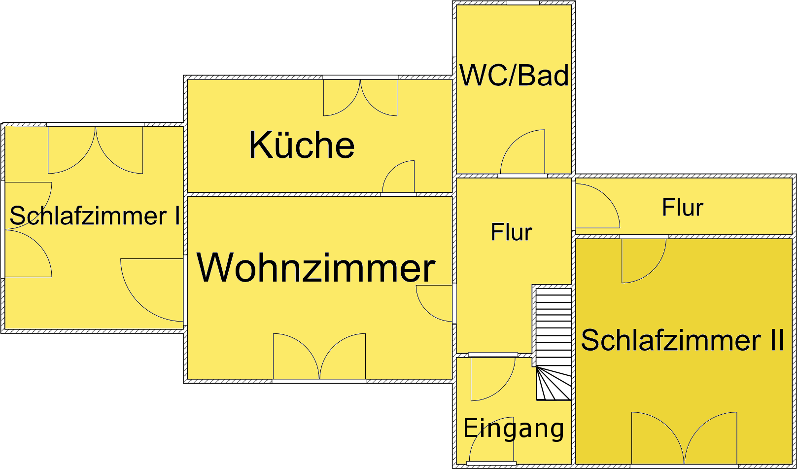 Grundriss und Varianten der Wohnung